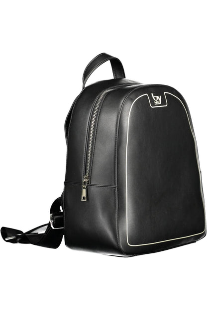 BYBLOS Elegant Black Backpack with Contrasting Details