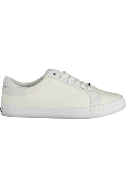 Calvin Klein Eco-Conscious White Sneakers with Logo Detail