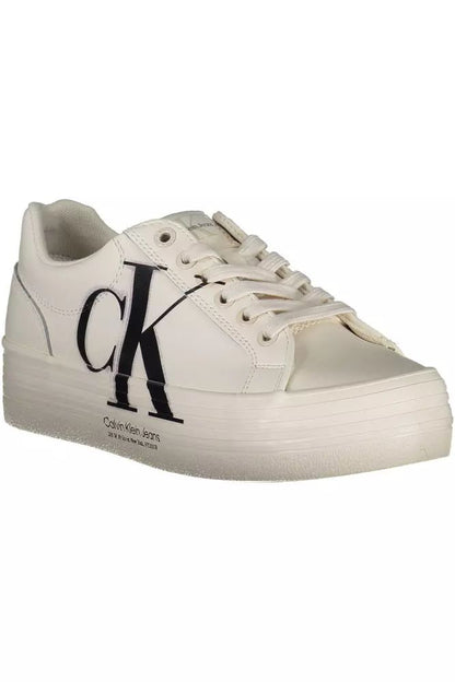 Calvin Klein Eco-Chic White Sneakers with Contrasting Details