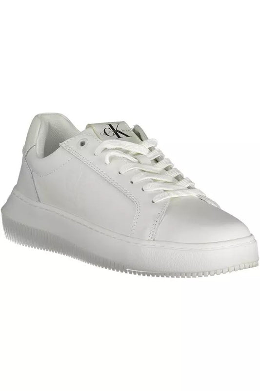 Calvin Klein Elegant White Lace-Up Sport Sneakers