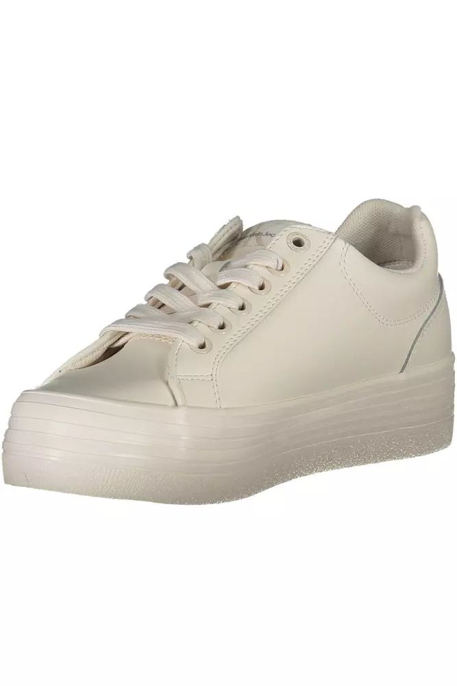 Calvin Klein Eco-Chic White Sneakers with Contrasting Details