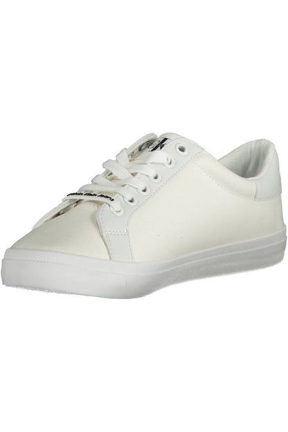 Calvin Klein Eco-Conscious White Sneakers with Logo Detail