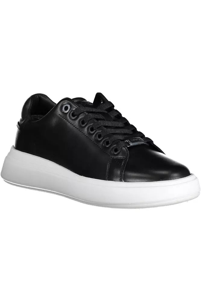 Calvin Klein Sleek Black Contrasting Lace-Up Sneakers