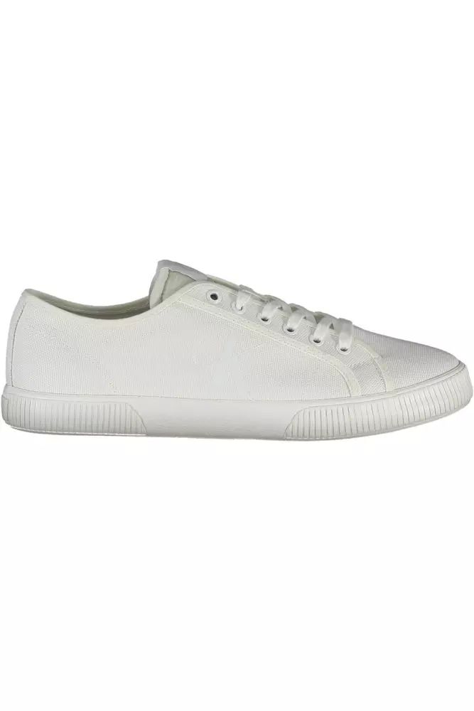 Calvin Klein Sleek White Sneakers with Eco-Friendly Twist