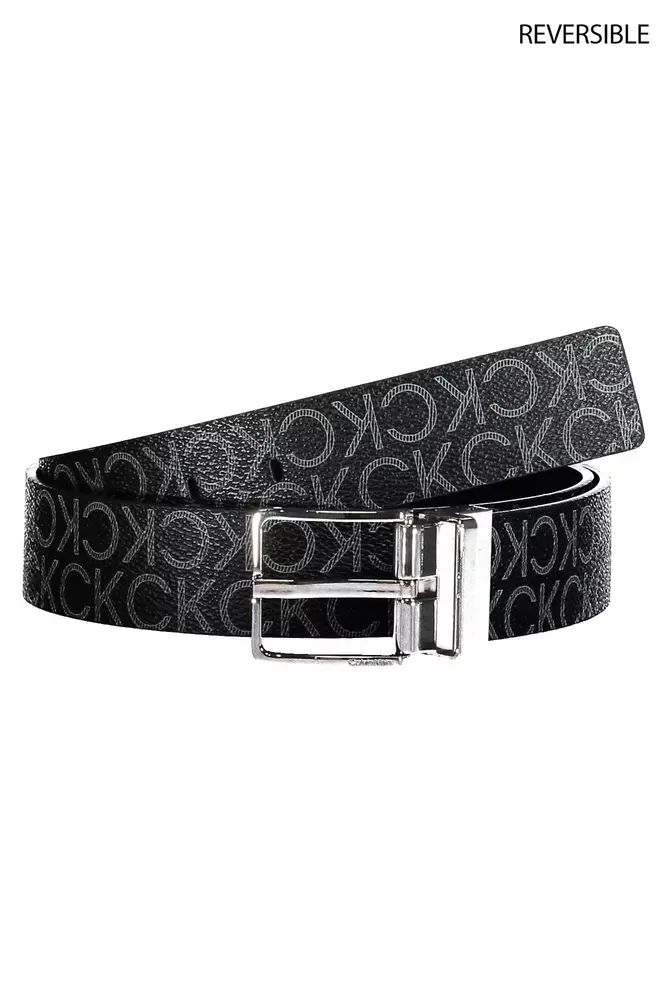 Calvin Klein Reversible Black Logo Buckle Belt