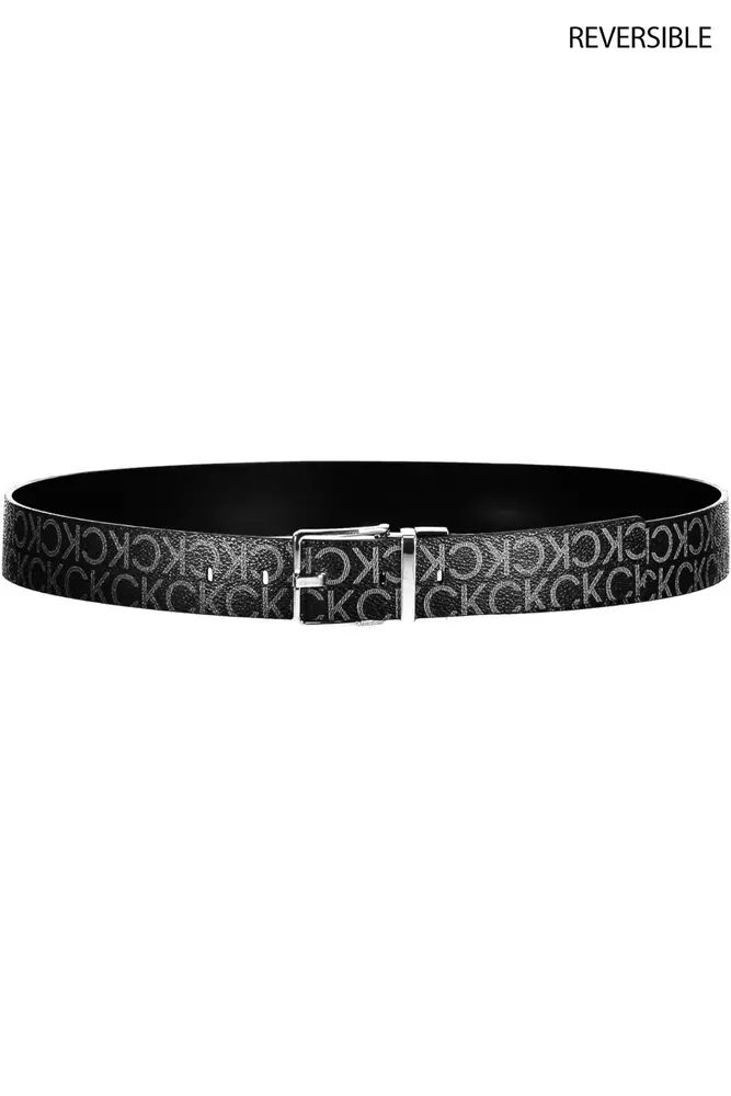 Calvin Klein Reversible Black Logo Buckle Belt