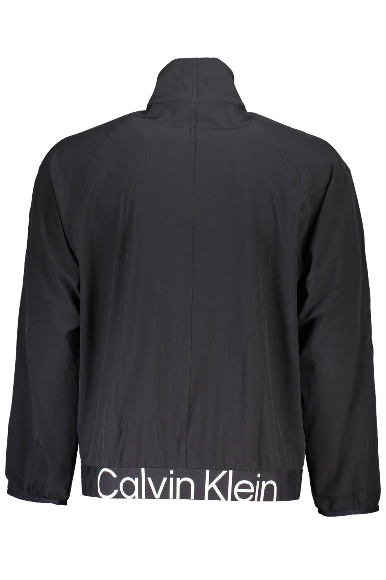 Calvin Klein Sleek Tech Fabric Sweater with Contrasting Accents