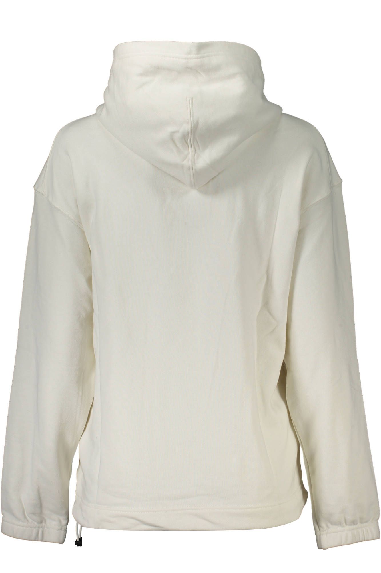 Calvin Klein Chic White Hooded Sweatshirt with Logo Print