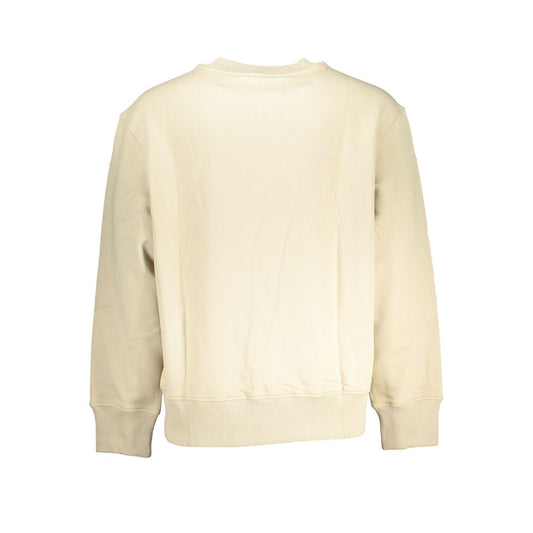 Calvin Klein Beige Crew Neck Fleece Sweatshirt