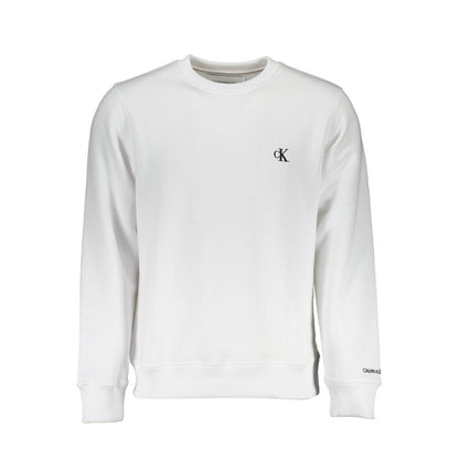 Calvin Klein Crisp White Long Sleeve Crew Neck Sweatshirt