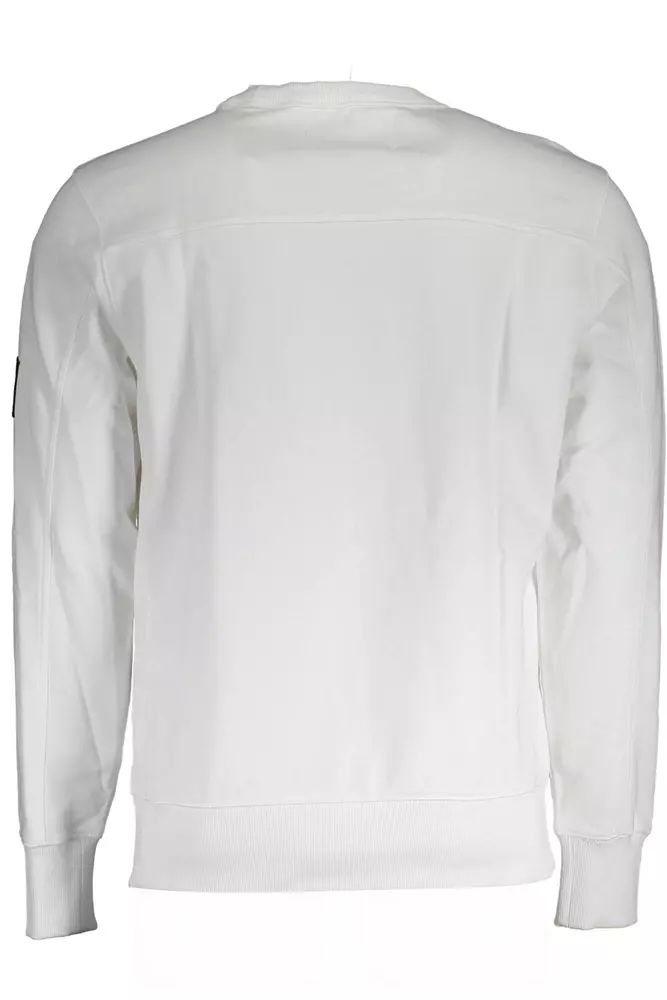 Calvin Klein Elegant White Cotton Sweatshirt for Men