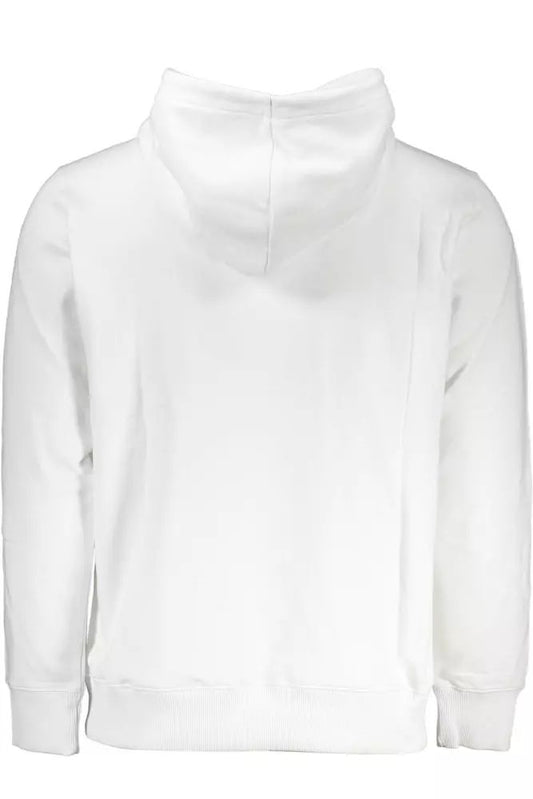 Calvin Klein Elegant Embroidered White Hoodie with Logo