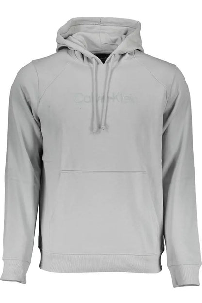 Calvin Klein Sleek Gray Reflective Logo Hoodie