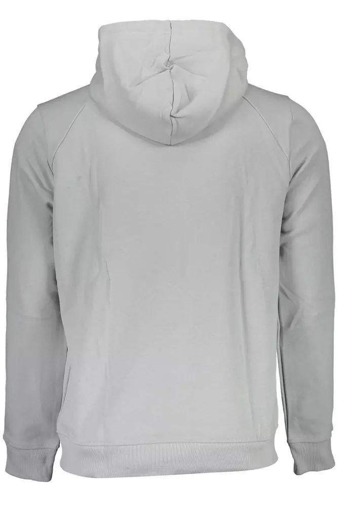 Calvin Klein Sleek Gray Reflective Logo Hoodie