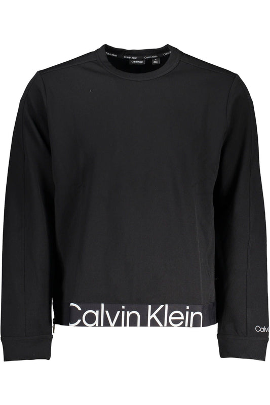 Calvin Klein Elegant Black Sweatshirt with Iconic Embroidery