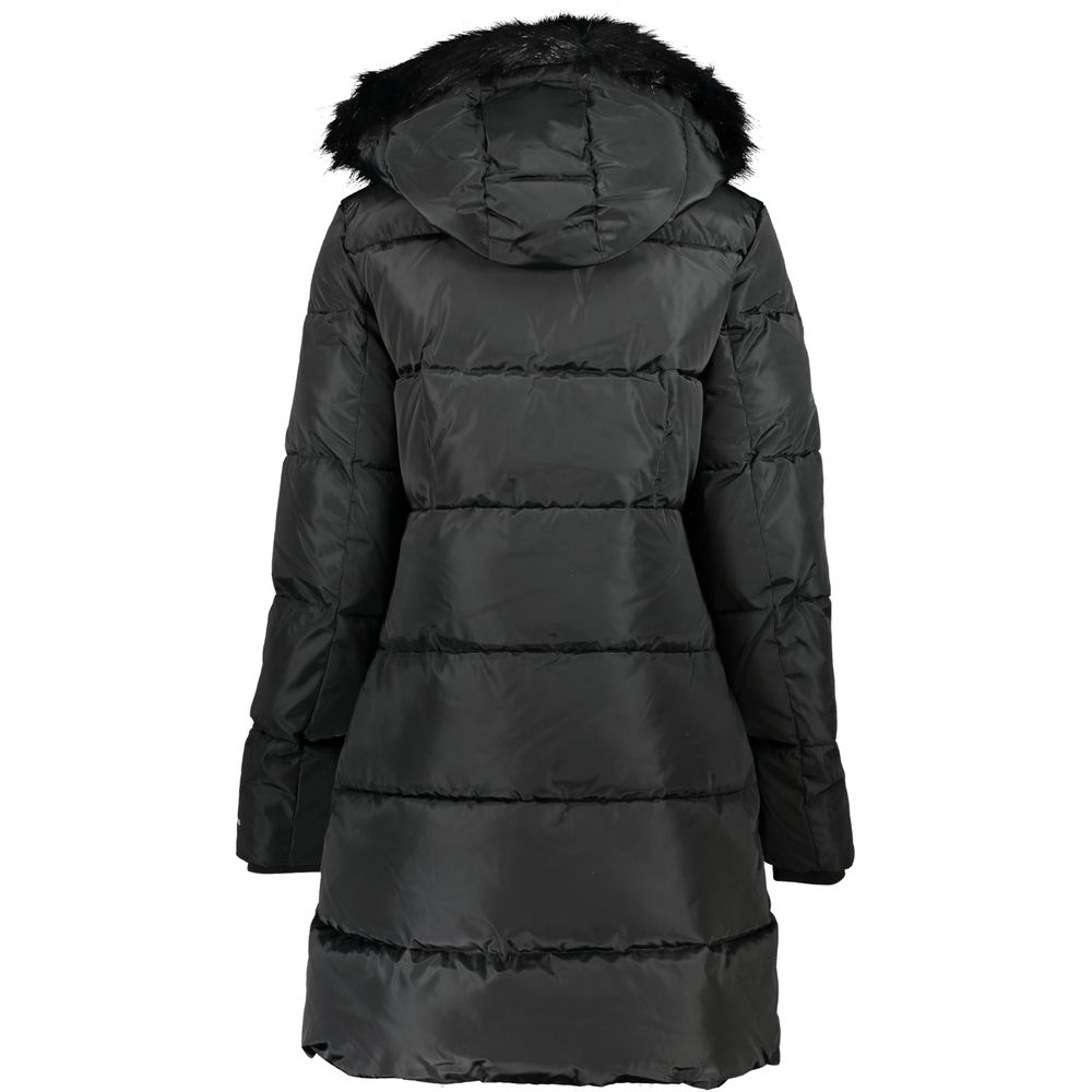 Calvin Klein Chic Hooded Jacket with Removable Fur Detail