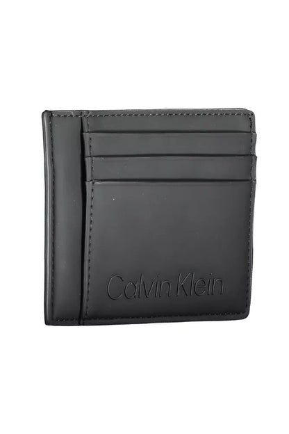 Calvin Klein Sleek Black Card Holder with Coin Pocket