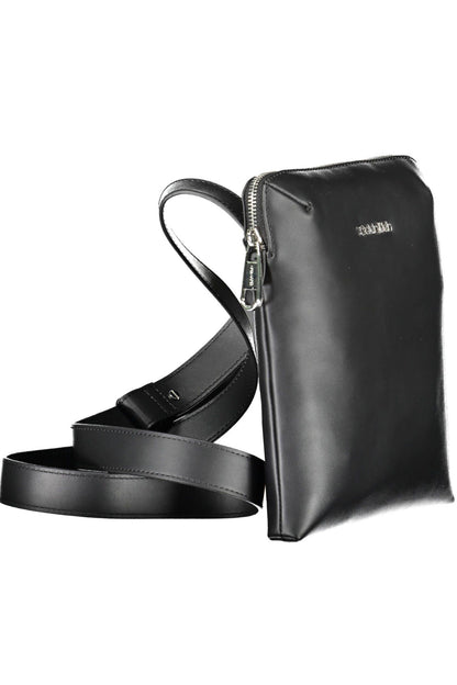 Calvin Klein Sleek Black Shoulder Bag with Recycled Materials