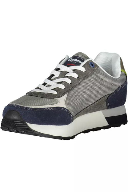 Carrera Sleek Gray Sneakers with Eco-Leather Accents