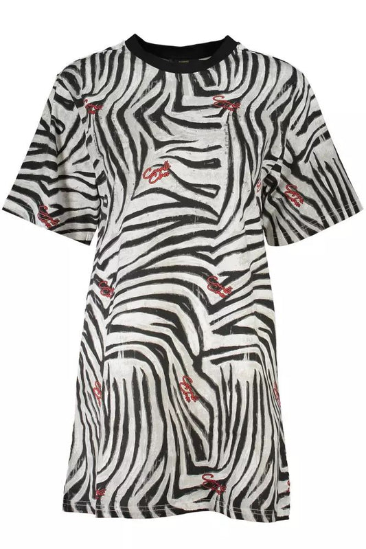 Cavalli Class Elegant Short Sleeve Printed Dress