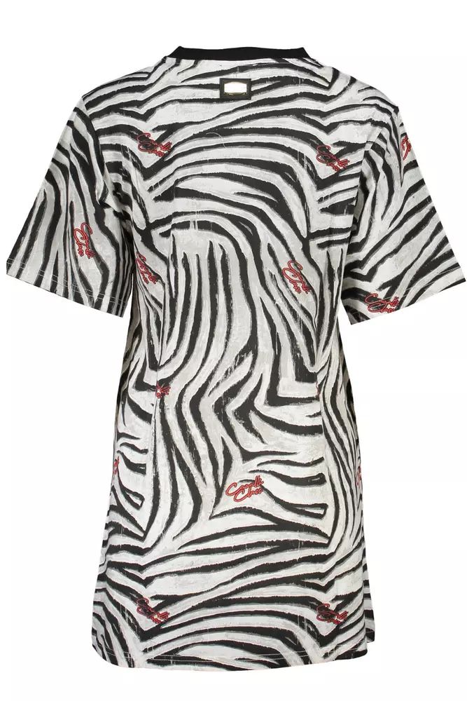 Cavalli Class Elegant Short Sleeve Printed Dress