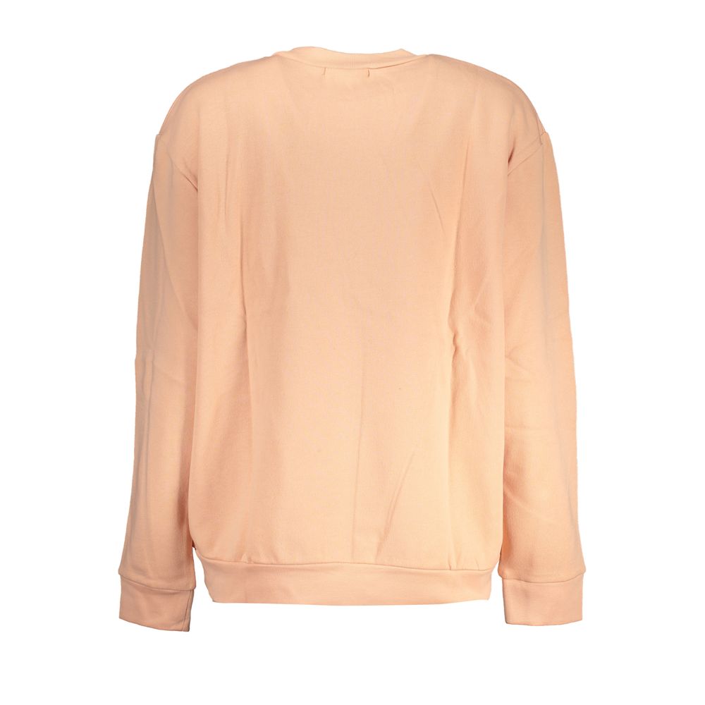 Cavalli Class Chic Pink Fleece Crew Neck Sweatshirt