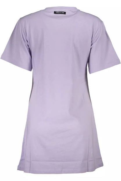 Cavalli Class Elegant Purple Short Sleeve Tee