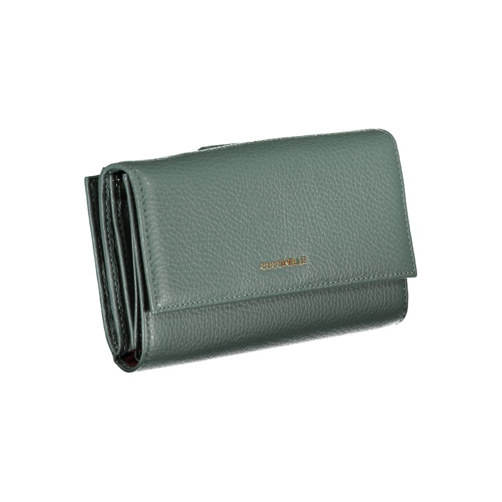 Coccinelle Elegant Green Leather Double Wallet