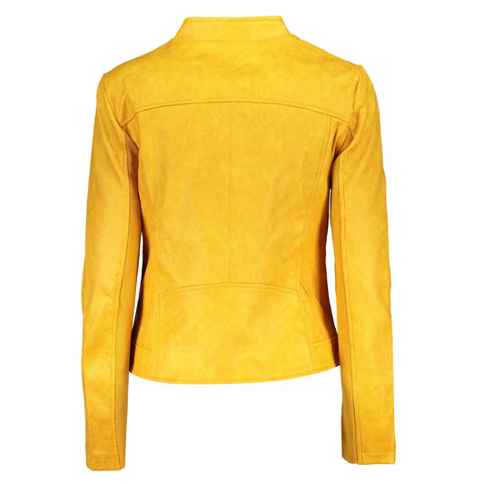 Desigual Vibrant Yellow Athletic Jacket with Chic Logo