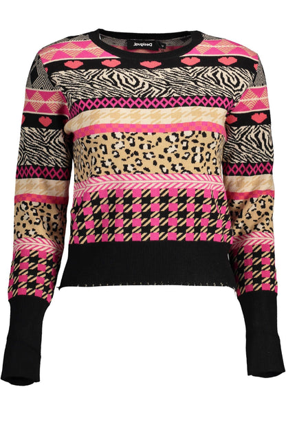 Desigual Elegant Long-Sleeved Round Neck Sweater