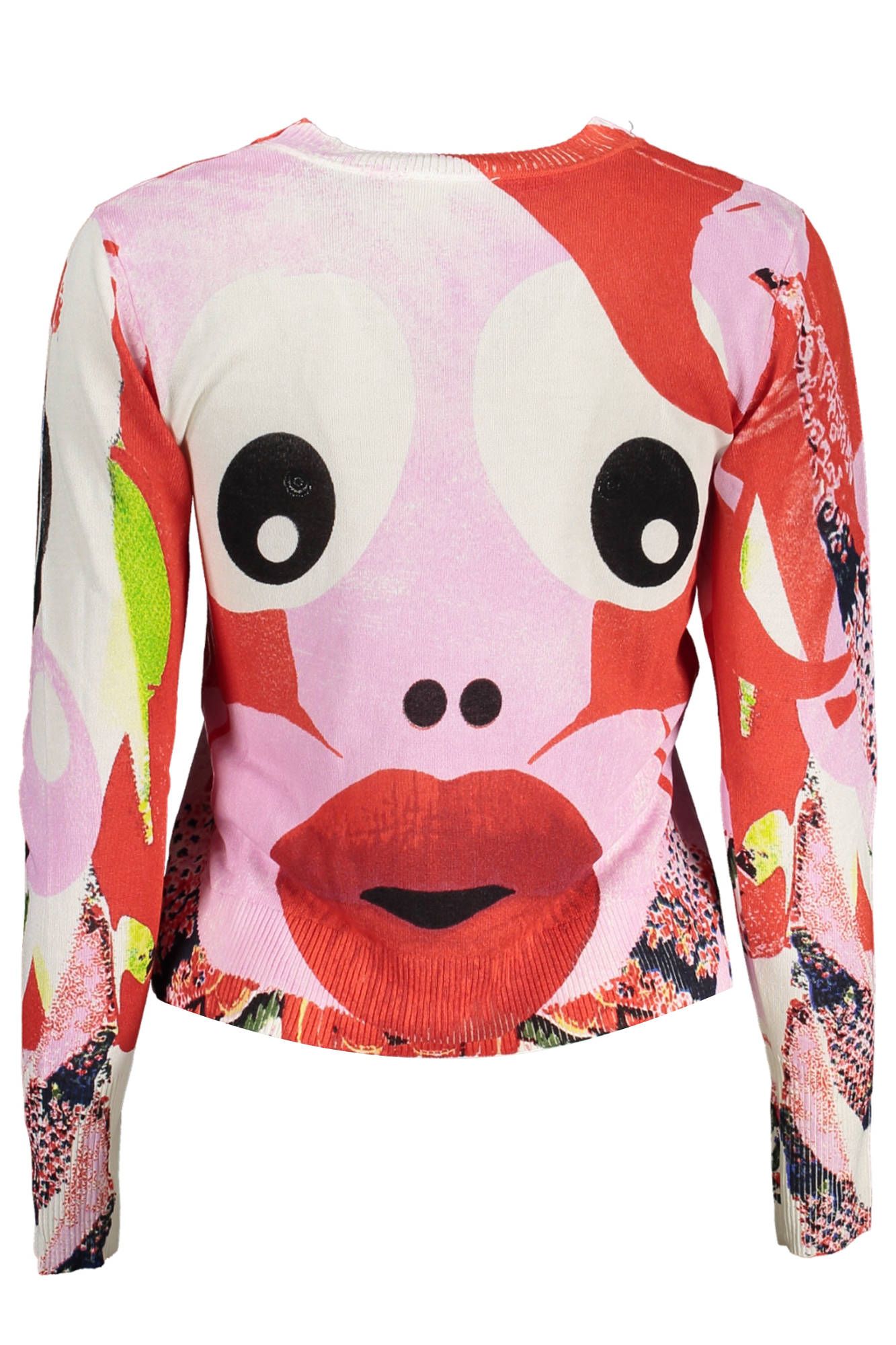 Desigual Chic Pink Contrasting Detail Sweater