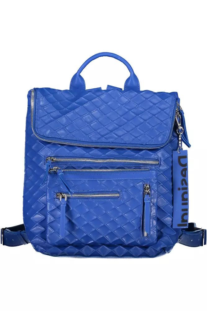 Desigual Chic Blue Urban Backpack with Contrasting Details