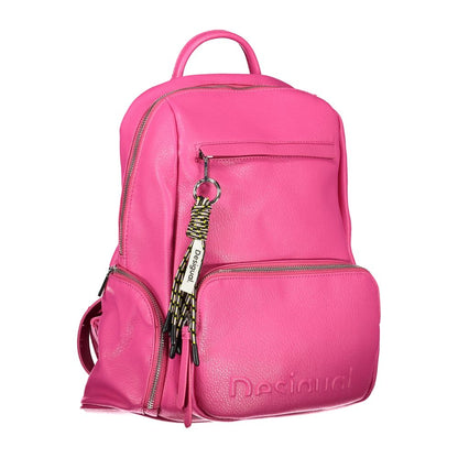 Desigual Chic Urban Pink Backpack with Contrasting Details