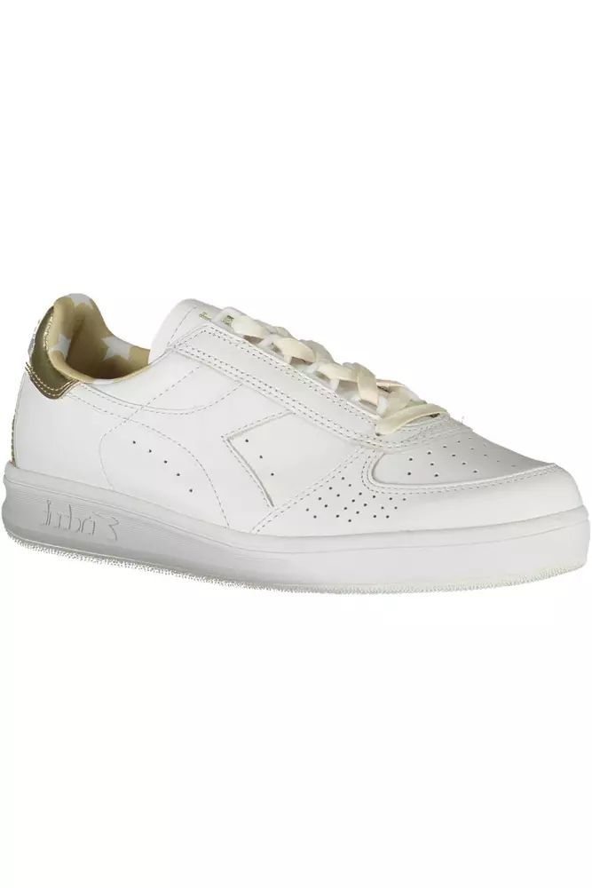 Diadora Sleek White Lace-up Sports Sneakers