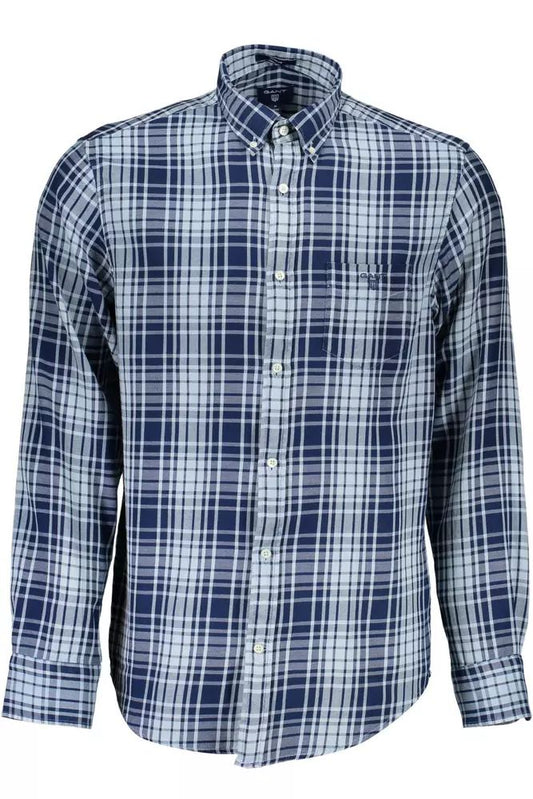 Gant Classic Blue Cotton Long Sleeve Shirt