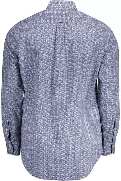 Gant Elegant Blue Long-Sleeved Cotton Shirt