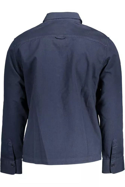 Gant Elegant Long-Sleeved Blue Cotton Shirt