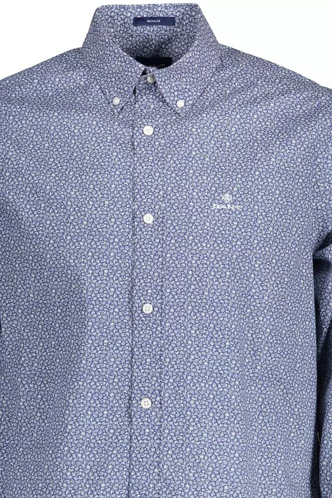 Gant Elegant Blue Long-Sleeved Cotton Shirt