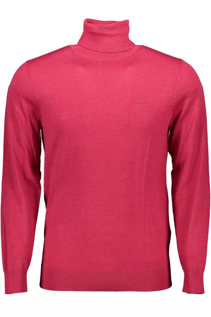 Gant Elegant Wool Mock Neck Sweater in Pink