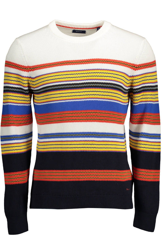 Gant Elegant Long-Sleeved Blue Crew-Neck Sweater