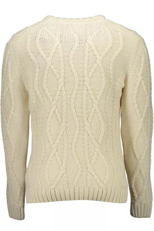 Gant Elegant White Wool-Blend Sweater for Men