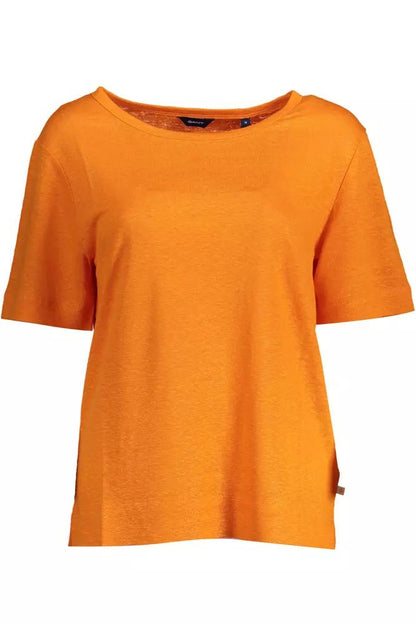 Gant Elegant Linen Tee with Wide Neckline