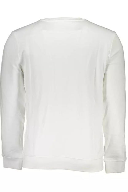 Guess Jeans Sleek White Crewneck Sweatshirt