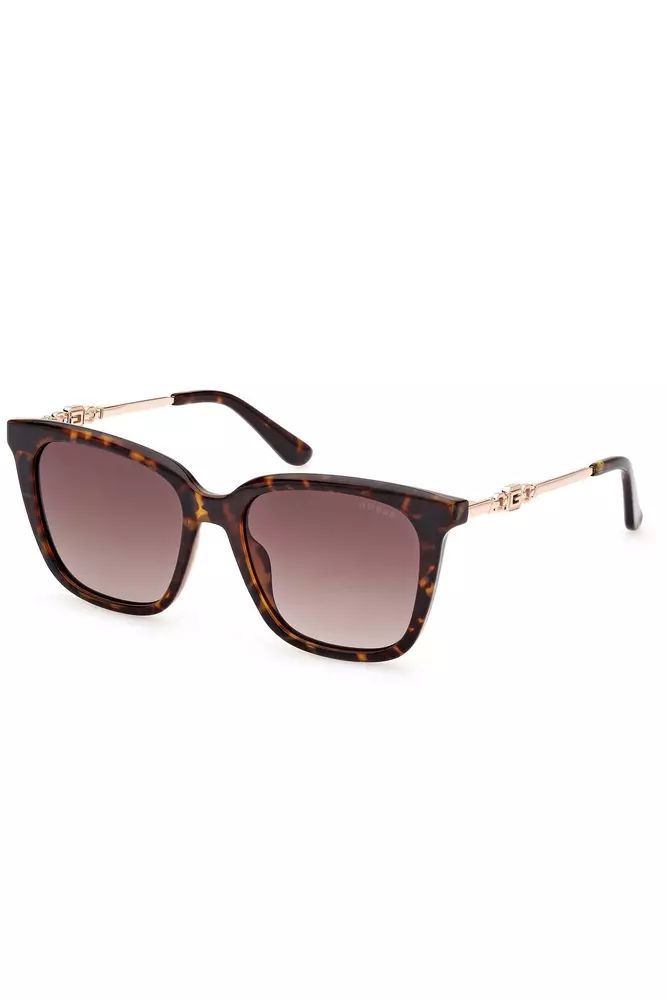 Guess Jeans Chic Square Frame Brown Lens Sunglasses