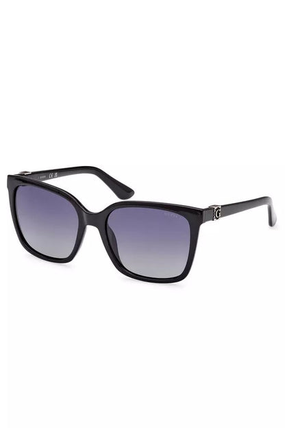 Guess Jeans Chic Black Square Frame Sunglasses