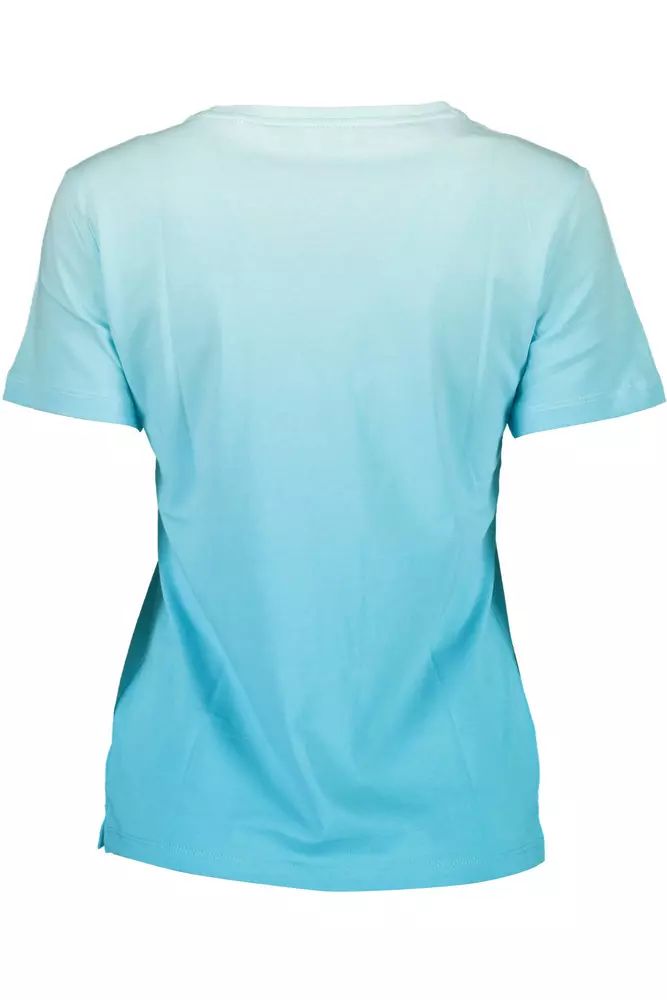 Guess Jeans Elegant Light Blue Logo Tee