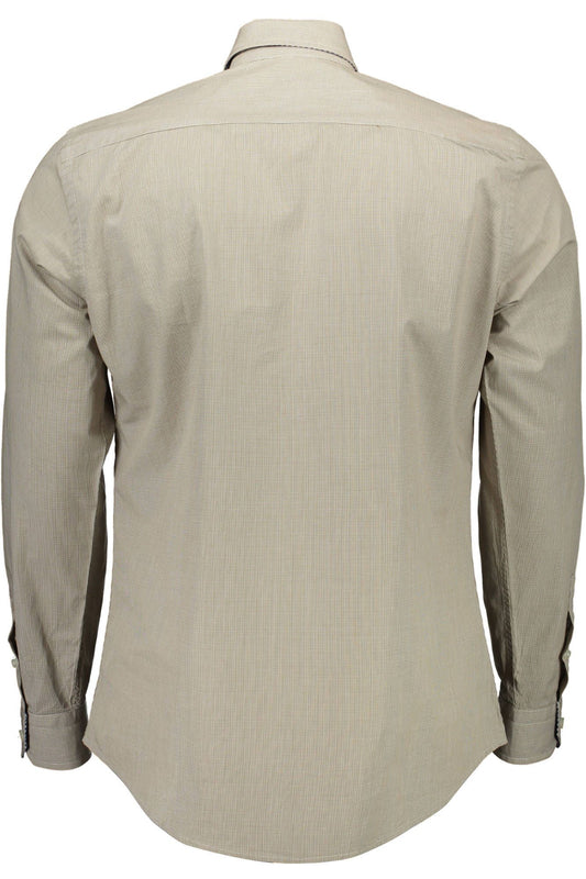 Harmont & Blaine Elegant Beige Narrow Fit Cotton Shirt