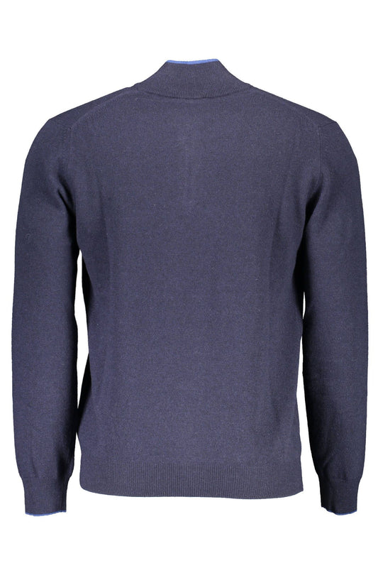 Harmont & Blaine Elegant Blue Half-Zip Turtleneck Sweater