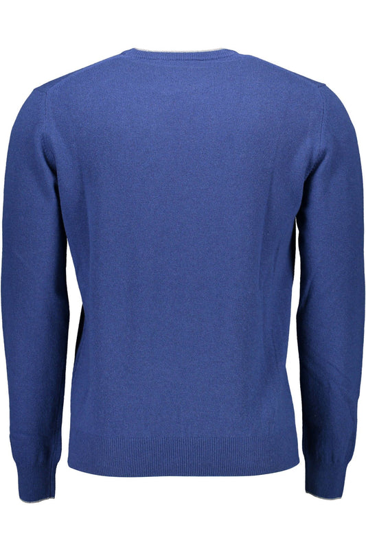 Harmont & Blaine Elegant Blue Cashmere Blend Sweater