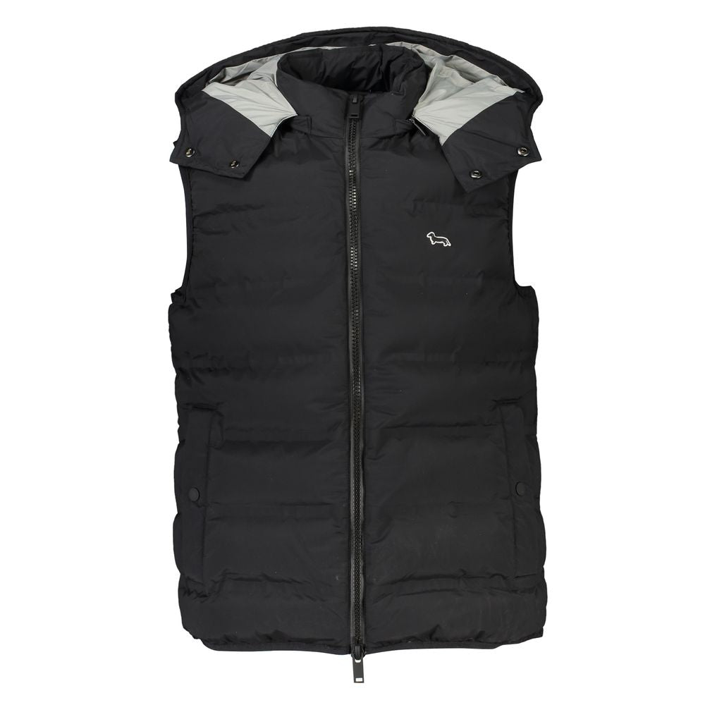 Harmont & Blaine Sleeveless Hooded Black Jacket